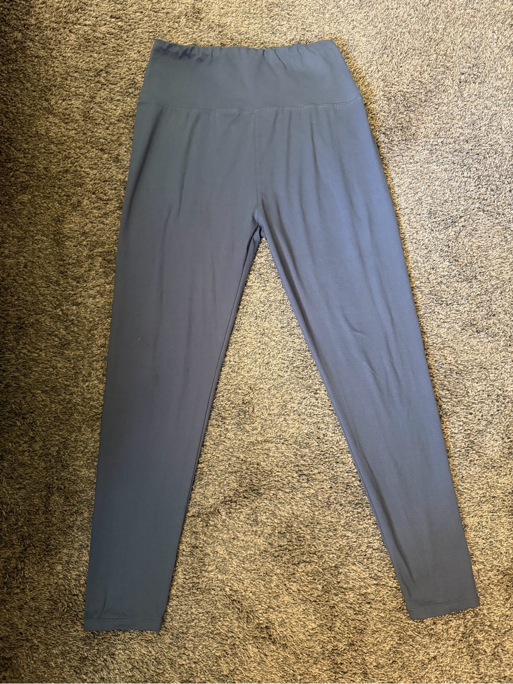 High-Waist Solid Leggings in Slate grey